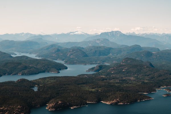 Helicopter view of Desolation Sound